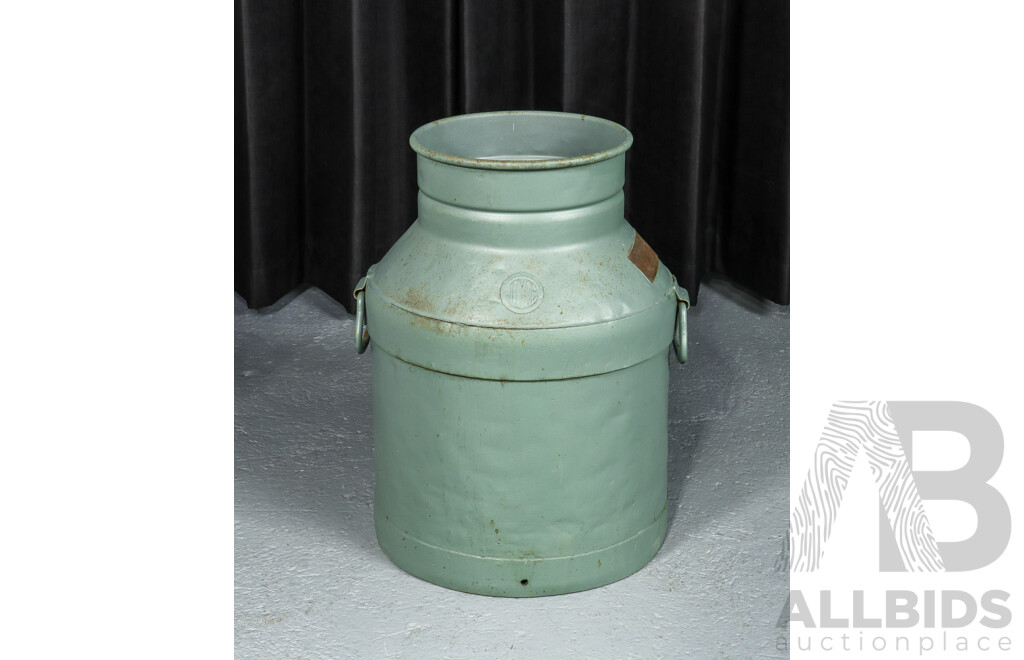 Vintage Joyce Steel Milk Churn with Harris & Ferguson Tag