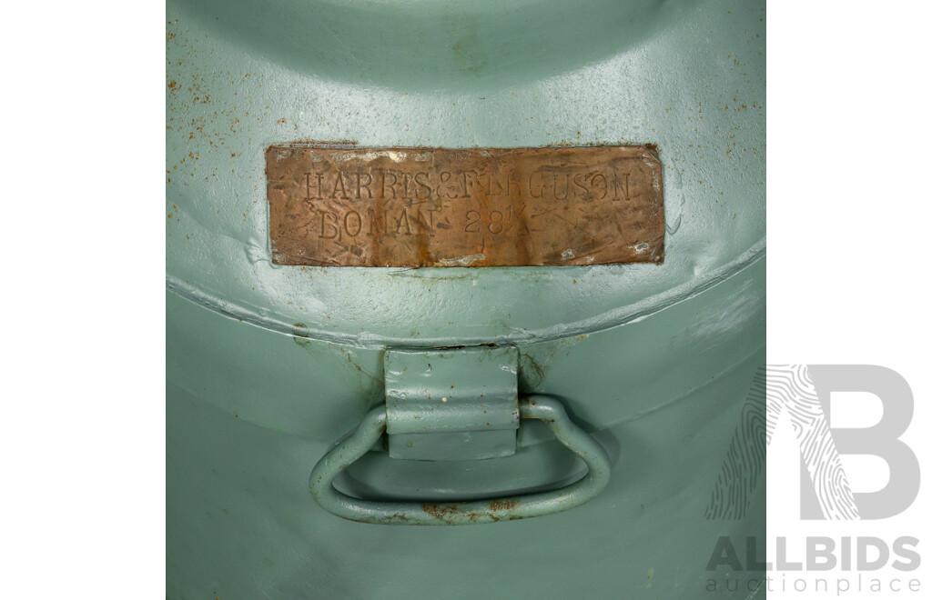 Vintage Joyce Steel Milk Churn with Harris & Ferguson Tag