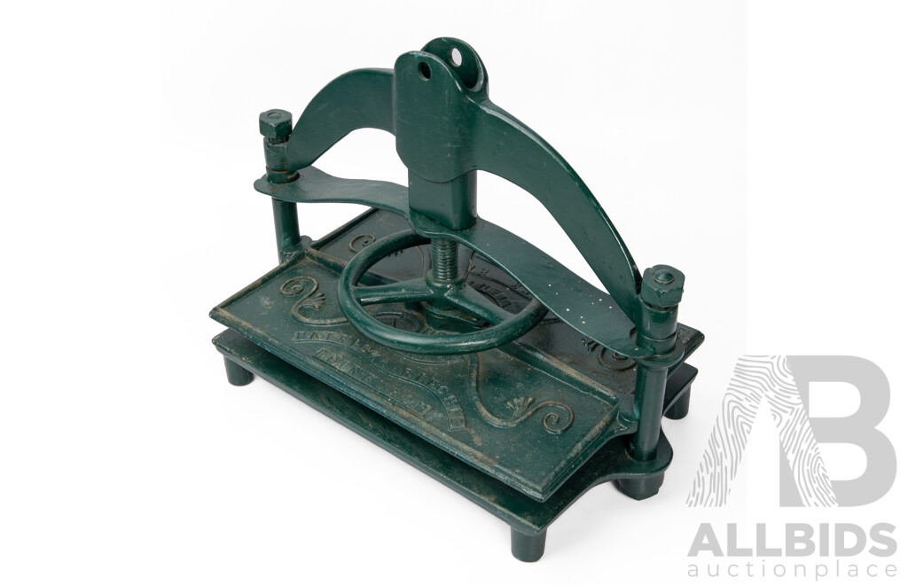 Antique Cast Iron Patrick Ritchie Book Press, Edinburgh