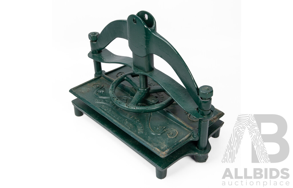 Antique Cast Iron Patrick Ritchie Book Press, Edinburgh
