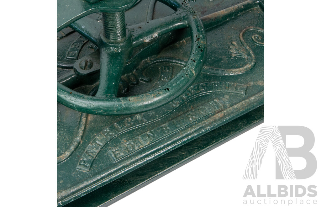 Antique Cast Iron Patrick Ritchie Book Press, Edinburgh