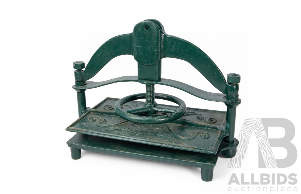 Antique Cast Iron Patrick Ritchie Book Press, Edinburgh