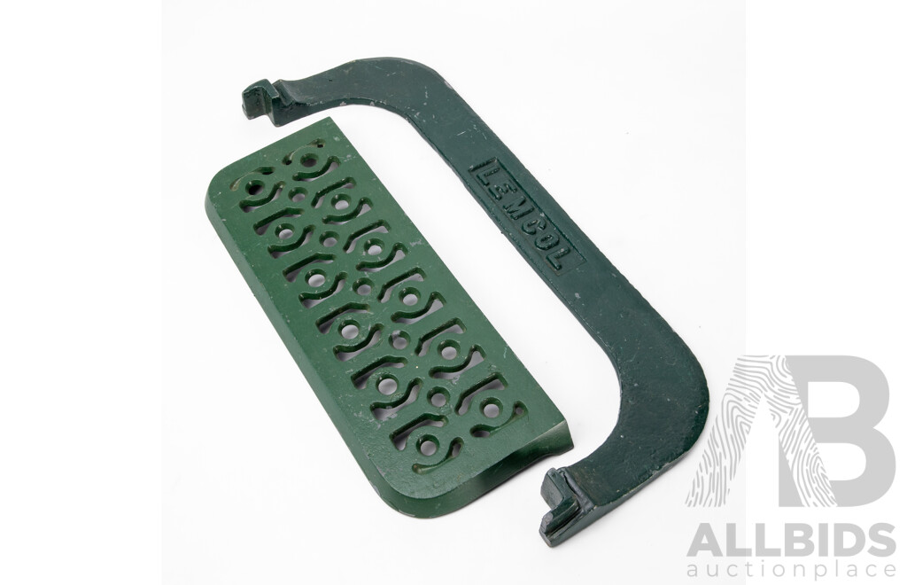 Vintage Cast Iron Building Vent and Lemcol Tilt Trolley Base