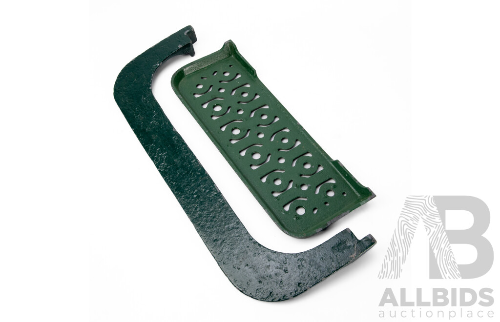 Vintage Cast Iron Building Vent and Lemcol Tilt Trolley Base