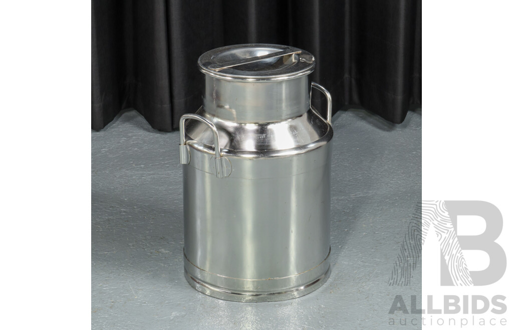 Vintage Stainless Steel Milk Churn