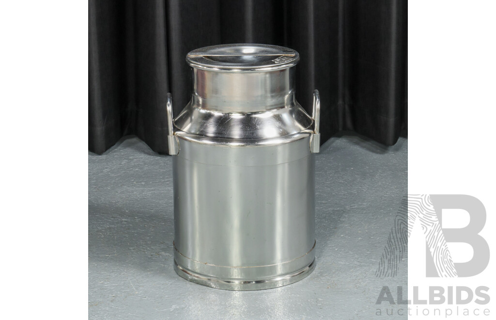 Vintage Stainless Steel Milk Churn