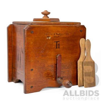 Cherry & Sons Pty Ltd T1 Kauri Pine Butter Churn with Butter Pats, Gisborne, Victoria, Early 20th Century