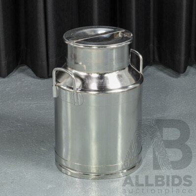 Vintage Stainless Steel Milk Churn