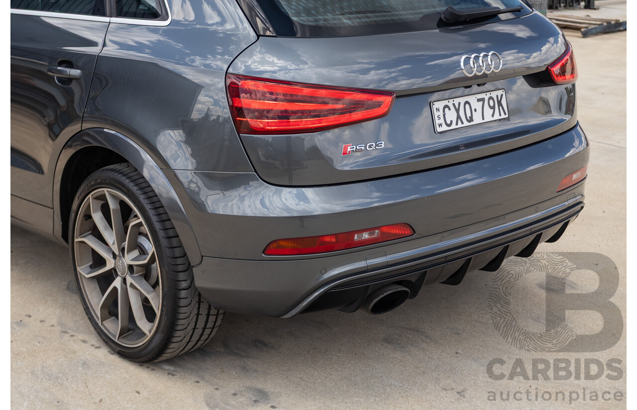 2/2015 Audi RS Q3 2.5 TFSI Quattro (AWD) 8U MY14 4D Wagon Daytona Grey Pearl Turbo 2.5L