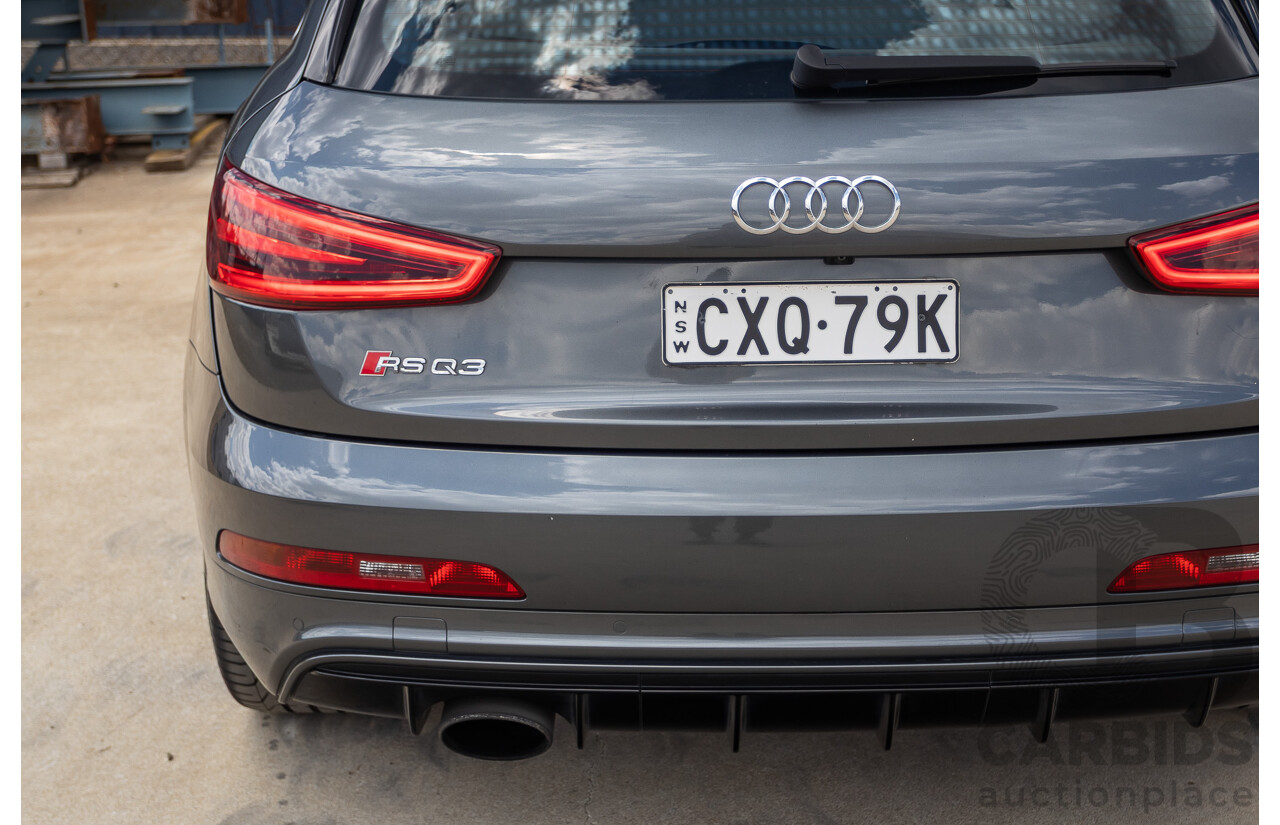 2/2015 Audi RS Q3 2.5 TFSI Quattro (AWD) 8U MY14 4D Wagon Daytona Grey Pearl Turbo 2.5L