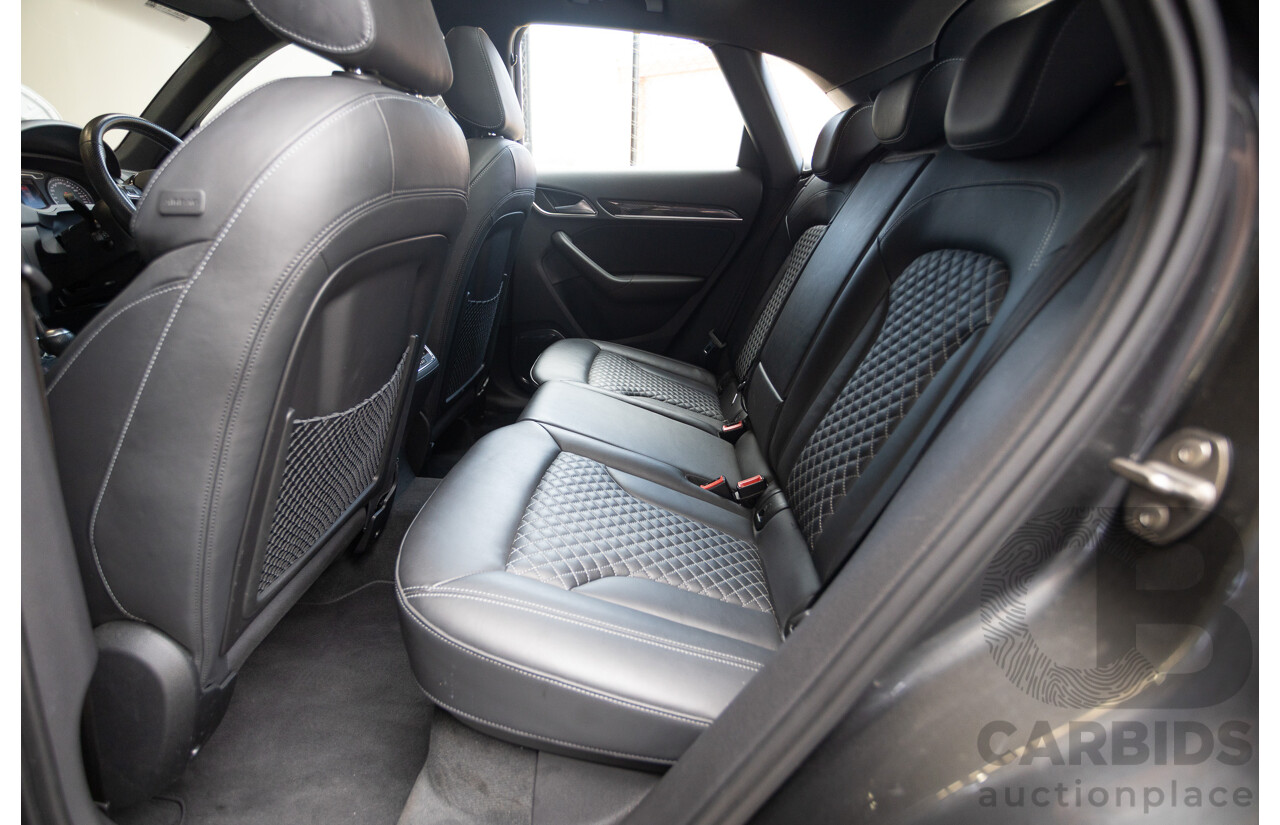 2/2015 Audi RS Q3 2.5 TFSI Quattro (AWD) 8U MY14 4D Wagon Daytona Grey Pearl Turbo 2.5L