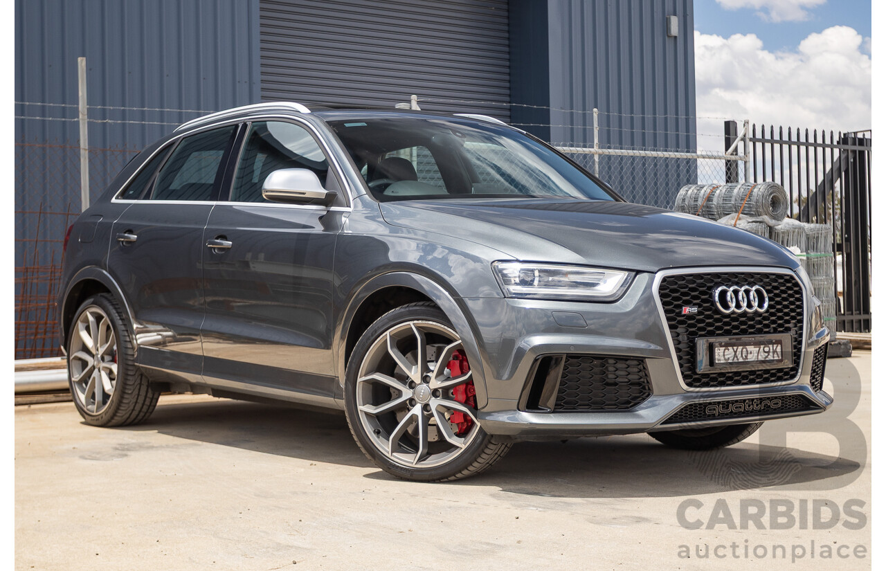 2/2015 Audi RS Q3 2.5 TFSI Quattro (AWD) 8U MY14 4D Wagon Daytona Grey Pearl Turbo 2.5L