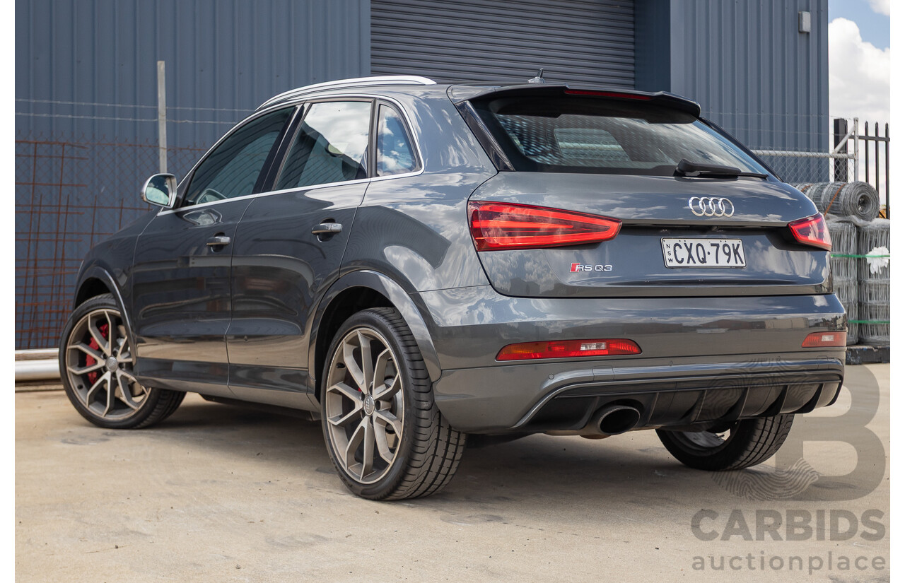 2/2015 Audi RS Q3 2.5 TFSI Quattro (AWD) 8U MY14 4D Wagon Daytona Grey Pearl Turbo 2.5L