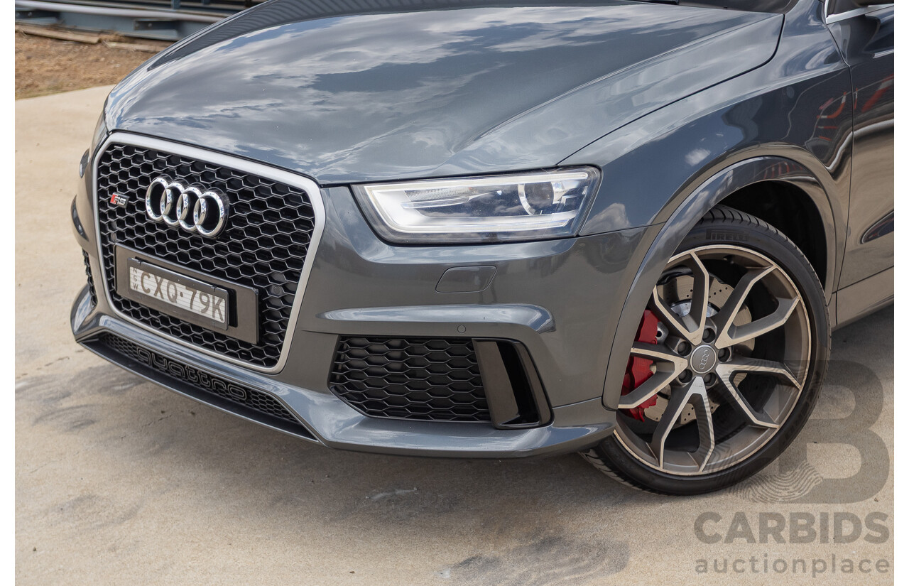 2/2015 Audi RS Q3 2.5 TFSI Quattro (AWD) 8U MY14 4D Wagon Daytona Grey Pearl Turbo 2.5L
