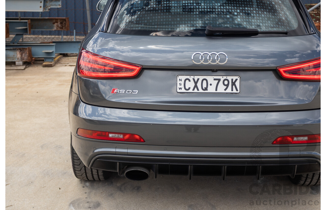 2/2015 Audi RS Q3 2.5 TFSI Quattro (AWD) 8U MY14 4D Wagon Daytona Grey Pearl Turbo 2.5L