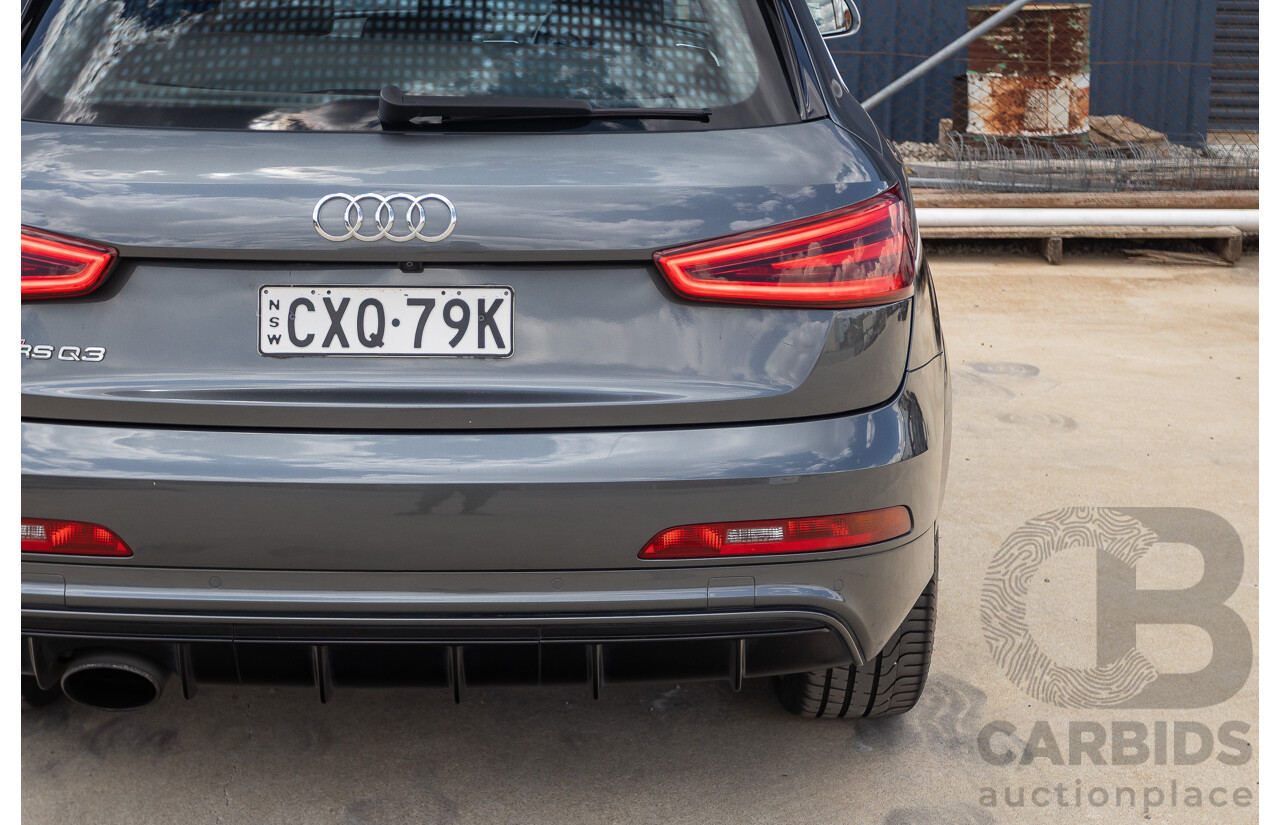 2/2015 Audi RS Q3 2.5 TFSI Quattro (AWD) 8U MY14 4D Wagon Daytona Grey Pearl Turbo 2.5L
