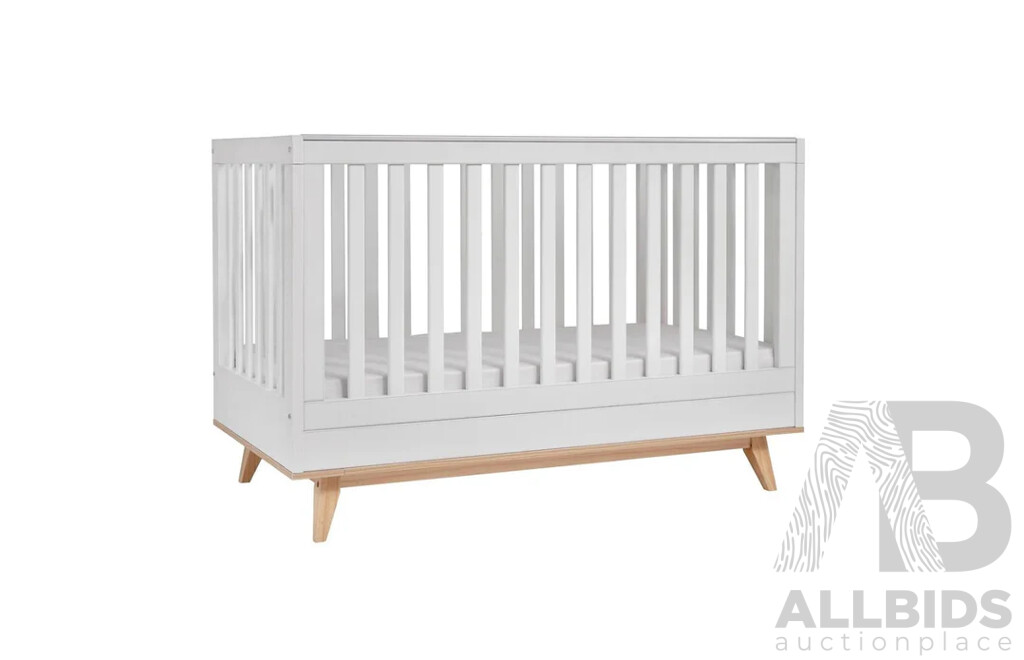 DESIGN KIDS Aura Cot - White / Natural - ORP $699
