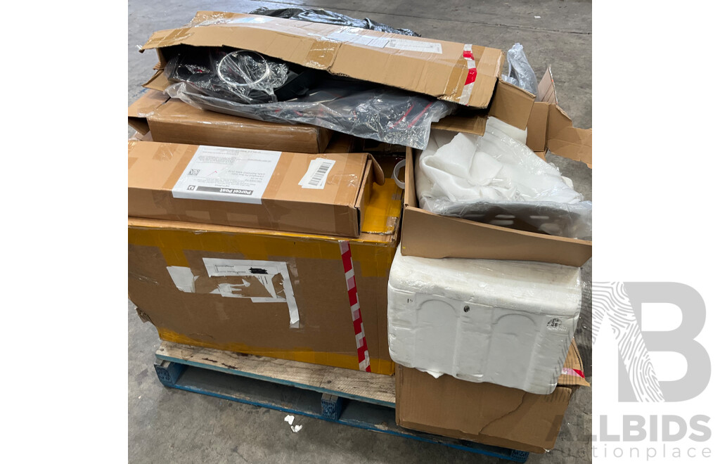 Pallet of Online Order Vehicle Parts/Accessories Returned Parcels