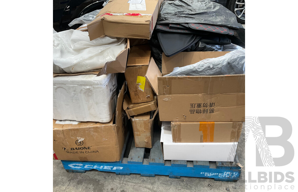 Pallet of Online Order Vehicle Parts/Accessories Returned Parcels