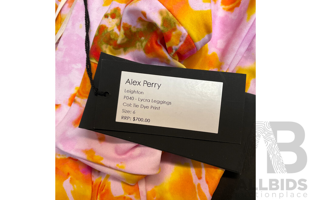 Blue Snakeskin and Leighton Size 6 Leggings Branded Alex Perry