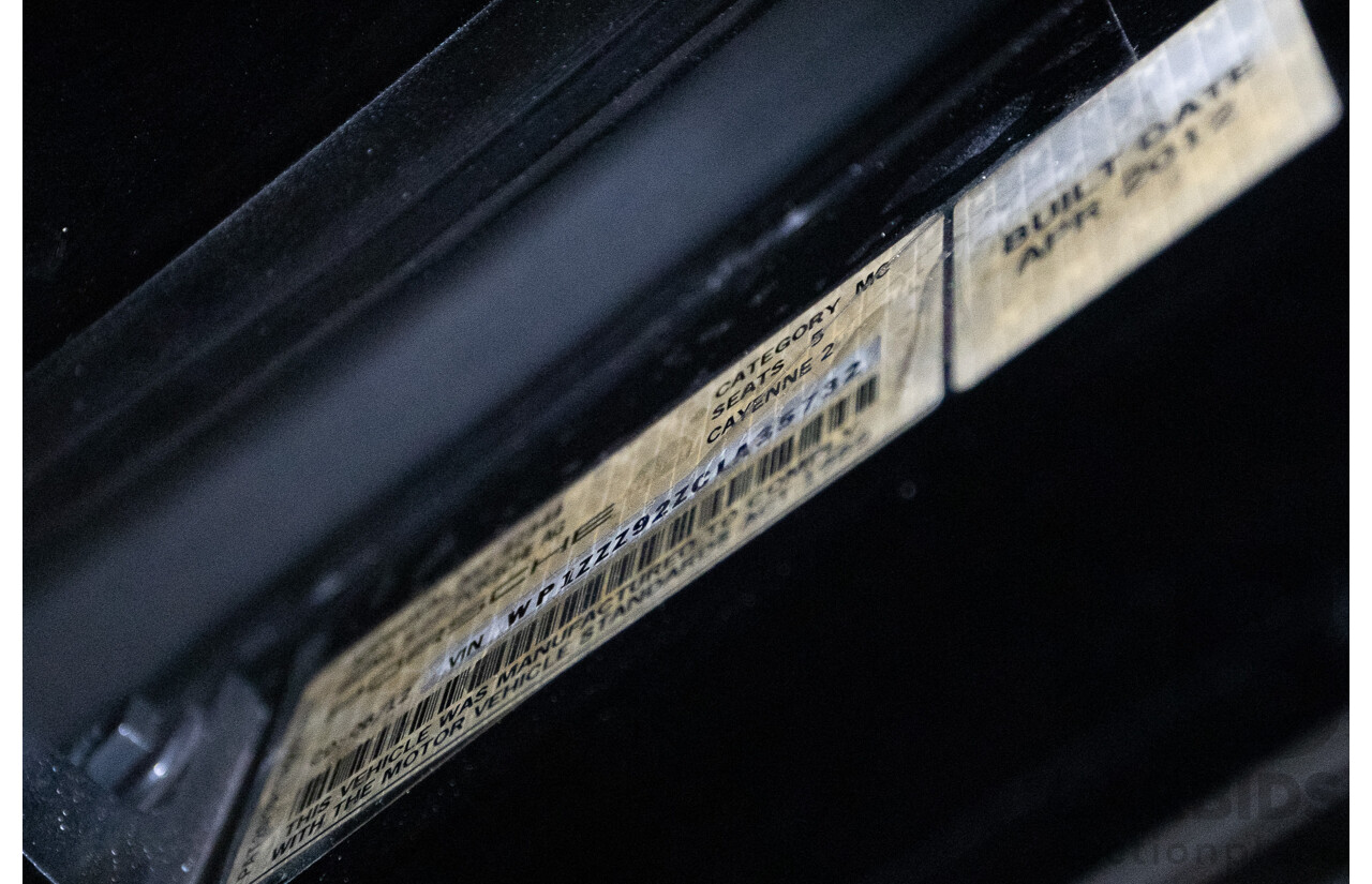 6/2012 Porsche Cayenne Diesel (AWD) Series 2 MY12 4D Wagon Black Turbo Diesel 3.0L