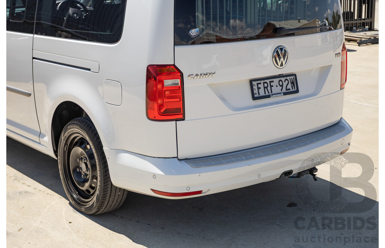 04/2018 Volkswagen Caddy Maxi Trendline TSI220 2K MY18 4D Wagon White Turbo 1.4L - 7 seats
