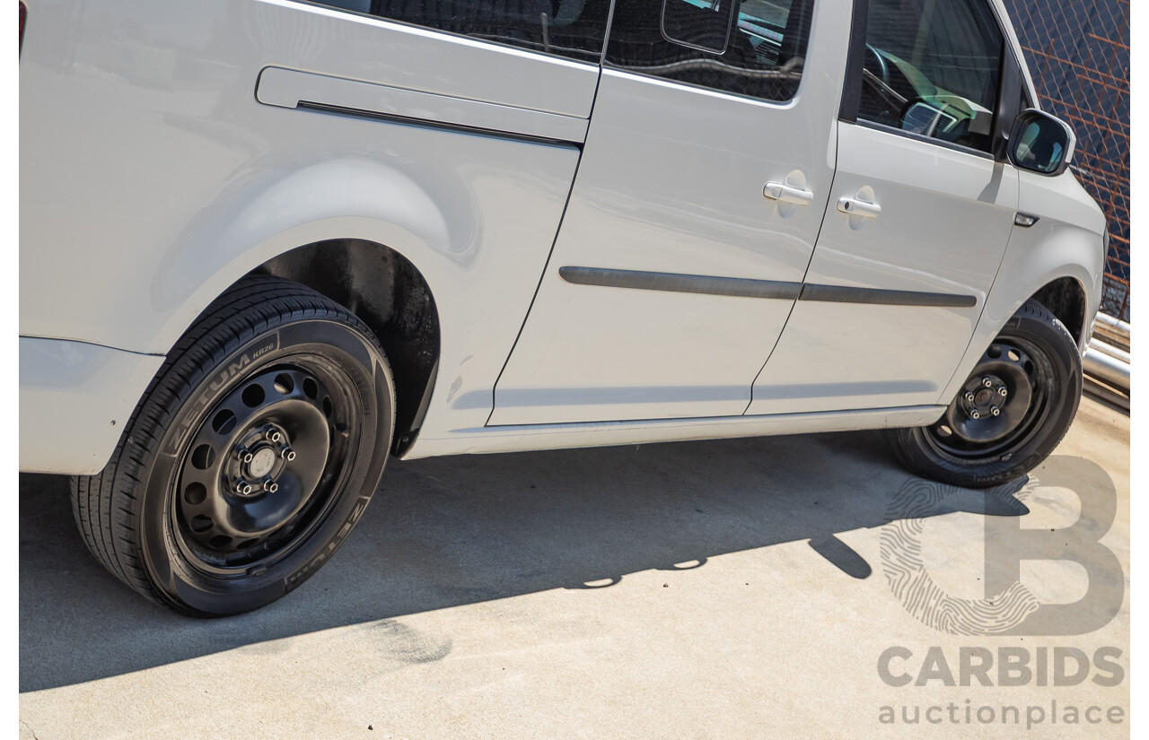 04/2018 Volkswagen Caddy Maxi Trendline TSI220 2K MY18 4D Wagon White Turbo 1.4L - 7 seats