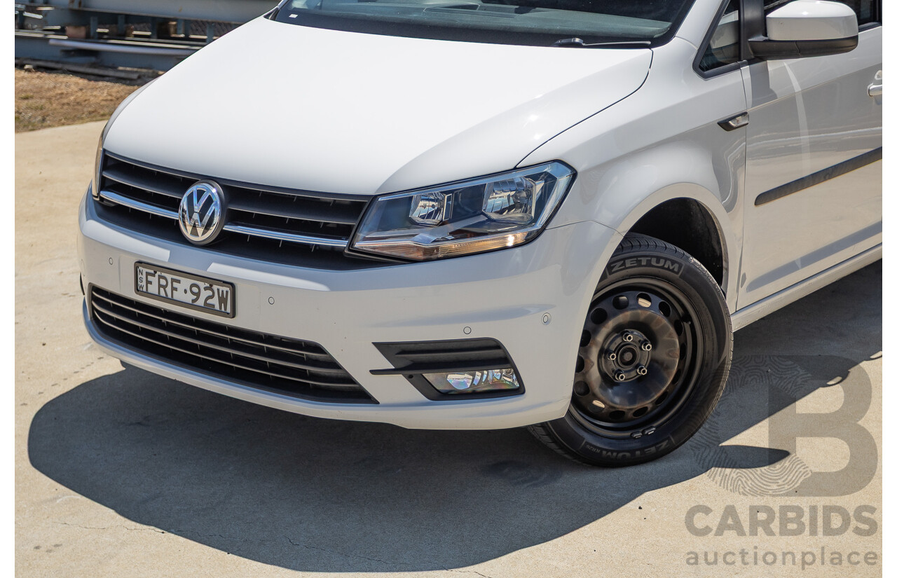 04/2018 Volkswagen Caddy Maxi Trendline TSI220 2K MY18 4D Wagon White Turbo 1.4L - 7 seats
