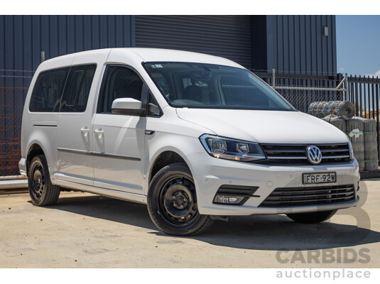 04/2018 Volkswagen Caddy Maxi Trendline TSI220 2K MY18 4D Wagon White Turbo 1.4L - 7 seats