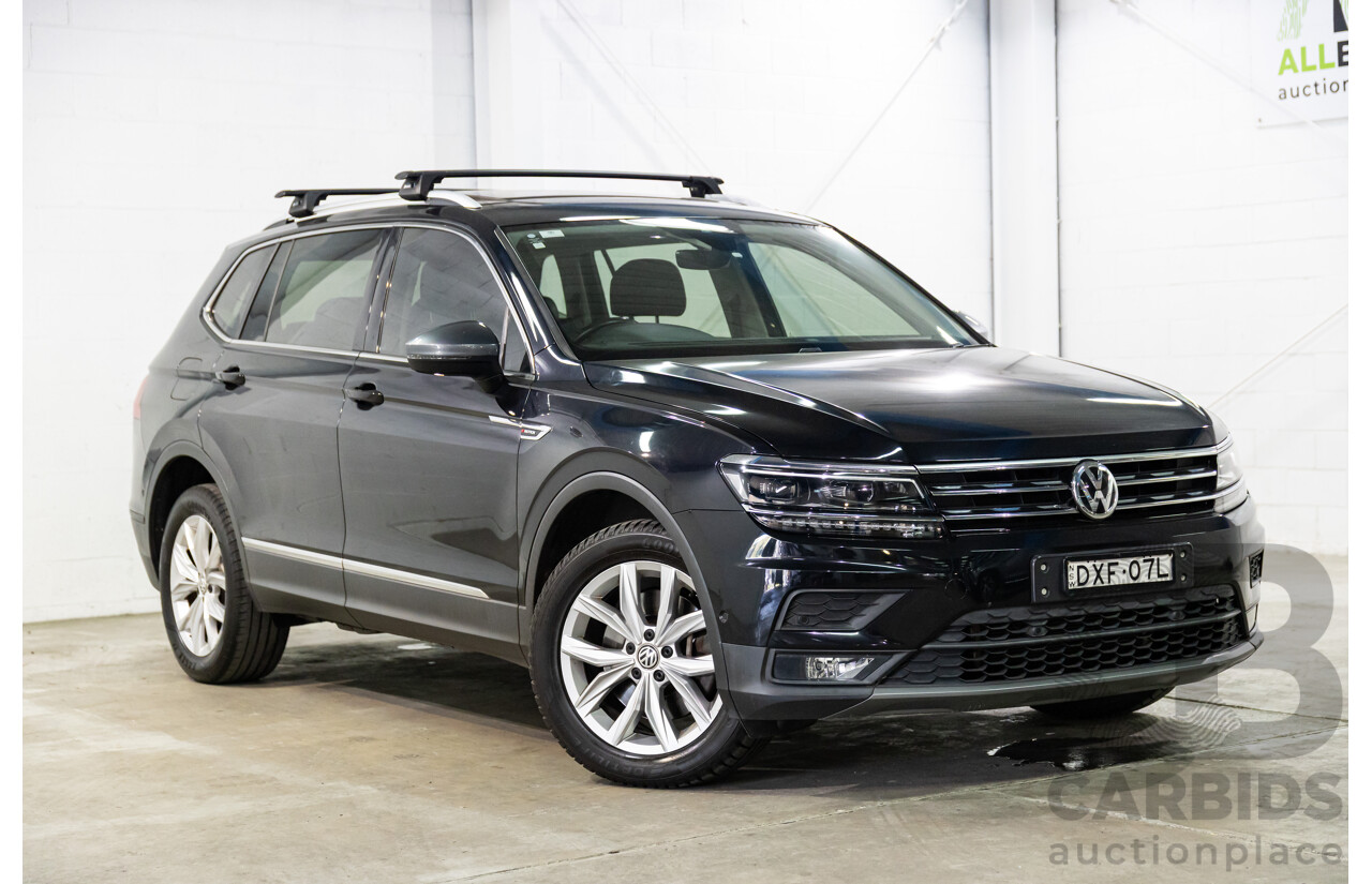 06/2018 Volkswagen Tiguan Allspace 132 TSI Comfortline (FWD) 5NA MY18 4d Wagon Deep Black Pearl Turbo 2.0L - 7 Seater