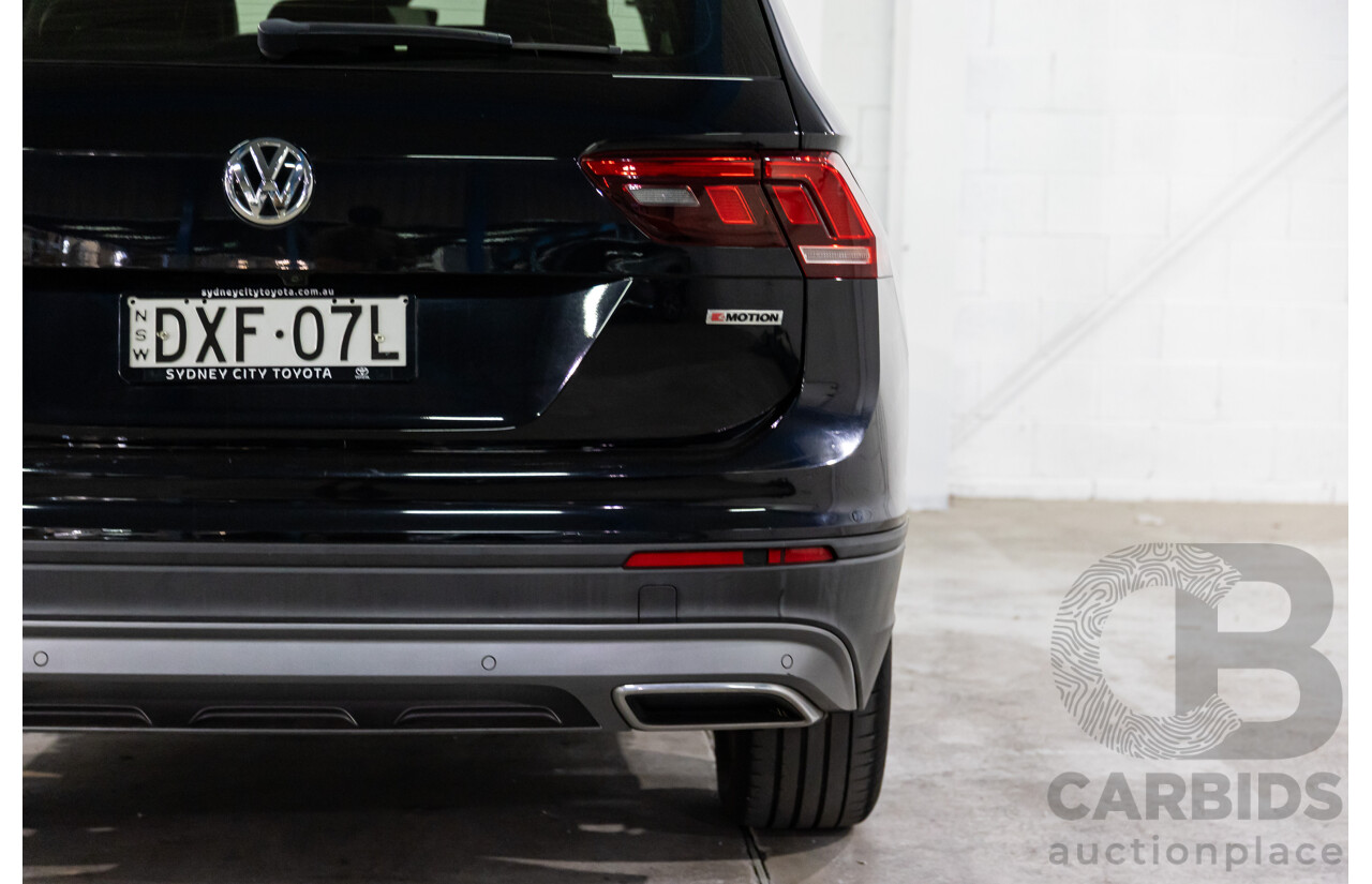 06/2018 Volkswagen Tiguan Allspace 132 TSI Comfortline (FWD) 5NA MY18 4d Wagon Deep Black Pearl Turbo 2.0L - 7 Seater