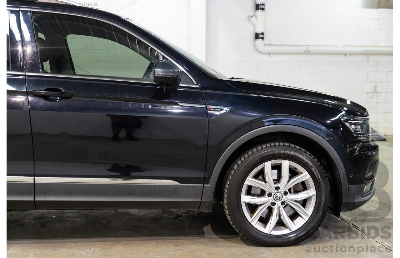 06/2018 Volkswagen Tiguan Allspace 132 TSI Comfortline (FWD) 5NA MY18 4d Wagon Deep Black Pearl Turbo 2.0L - 7 Seater