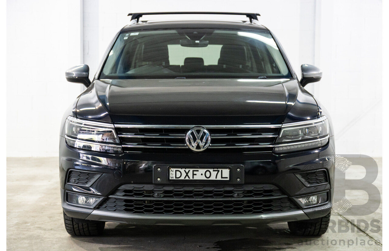 06/2018 Volkswagen Tiguan Allspace 132 TSI Comfortline (FWD) 5NA MY18 4d Wagon Deep Black Pearl Turbo 2.0L - 7 Seater