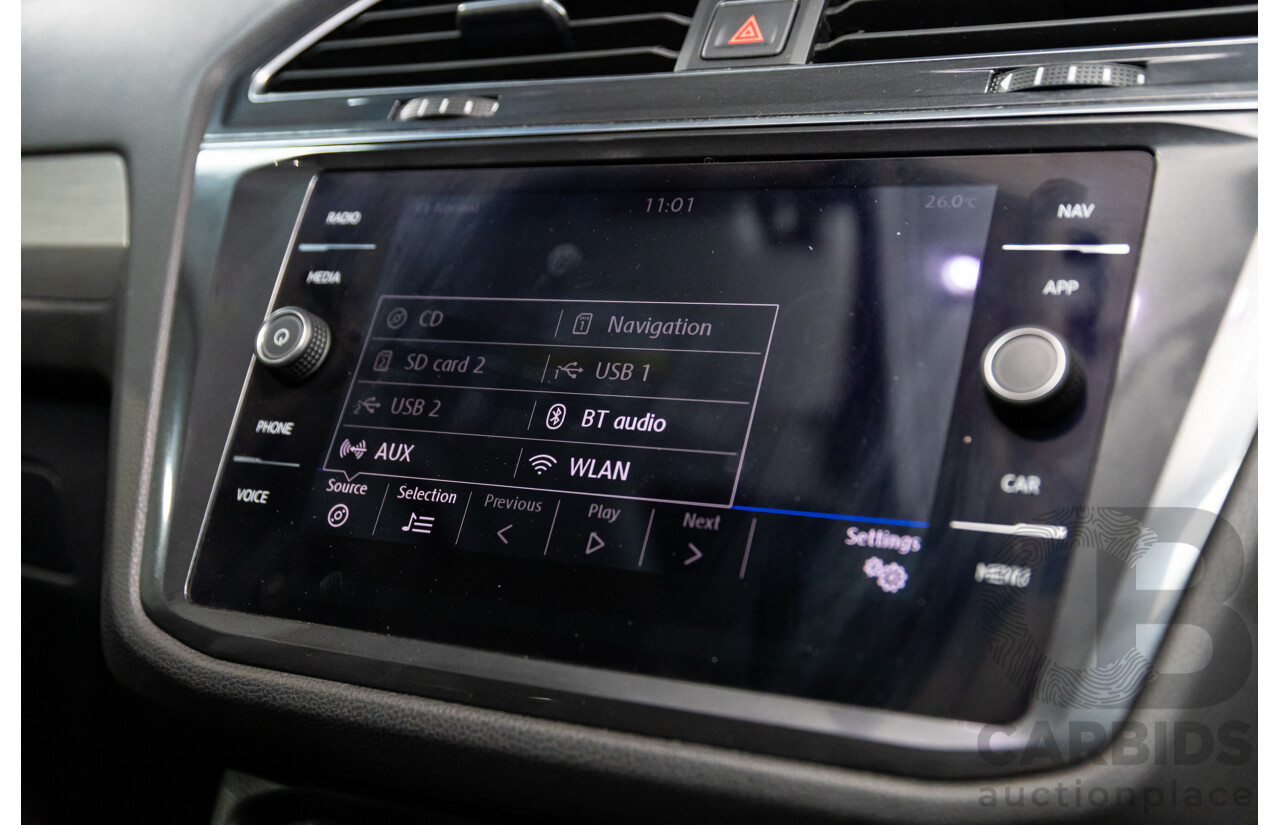 06/2018 Volkswagen Tiguan Allspace 132 TSI Comfortline (FWD) 5NA MY18 4d Wagon Deep Black Pearl Turbo 2.0L - 7 Seater