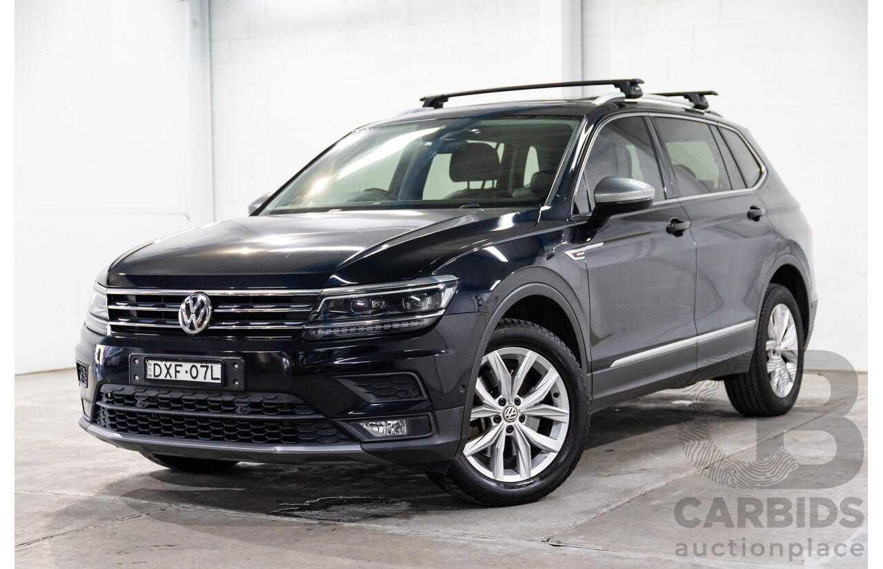 06/2018 Volkswagen Tiguan Allspace 132 TSI Comfortline (FWD) 5NA MY18 4d Wagon Deep Black Pearl Turbo 2.0L - 7 Seater