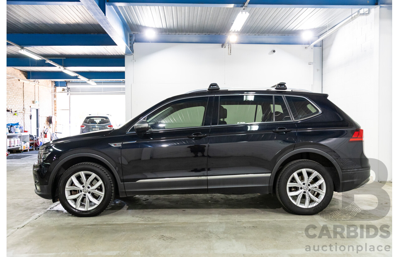 06/2018 Volkswagen Tiguan Allspace 132 TSI Comfortline (FWD) 5NA MY18 4d Wagon Deep Black Pearl Turbo 2.0L - 7 Seater