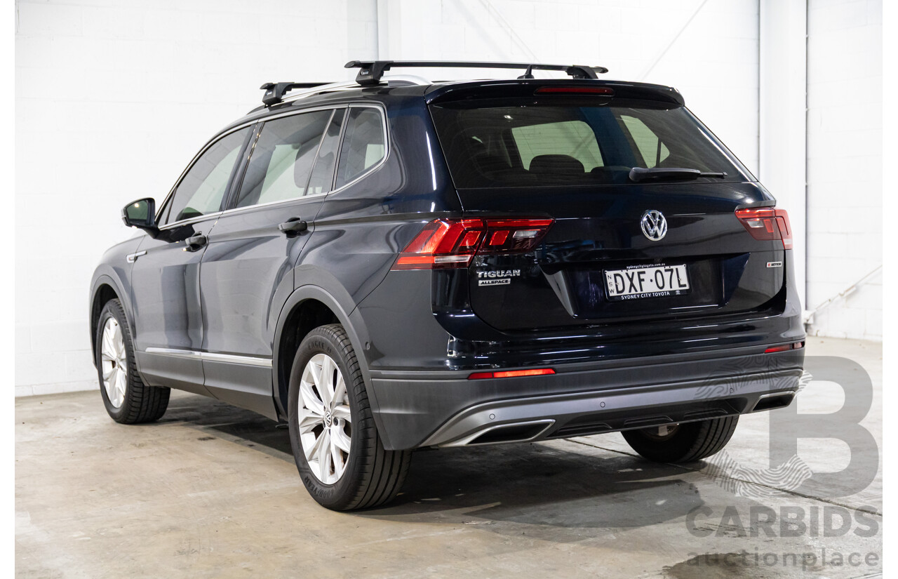 06/2018 Volkswagen Tiguan Allspace 132 TSI Comfortline (FWD) 5NA MY18 4d Wagon Deep Black Pearl Turbo 2.0L - 7 Seater