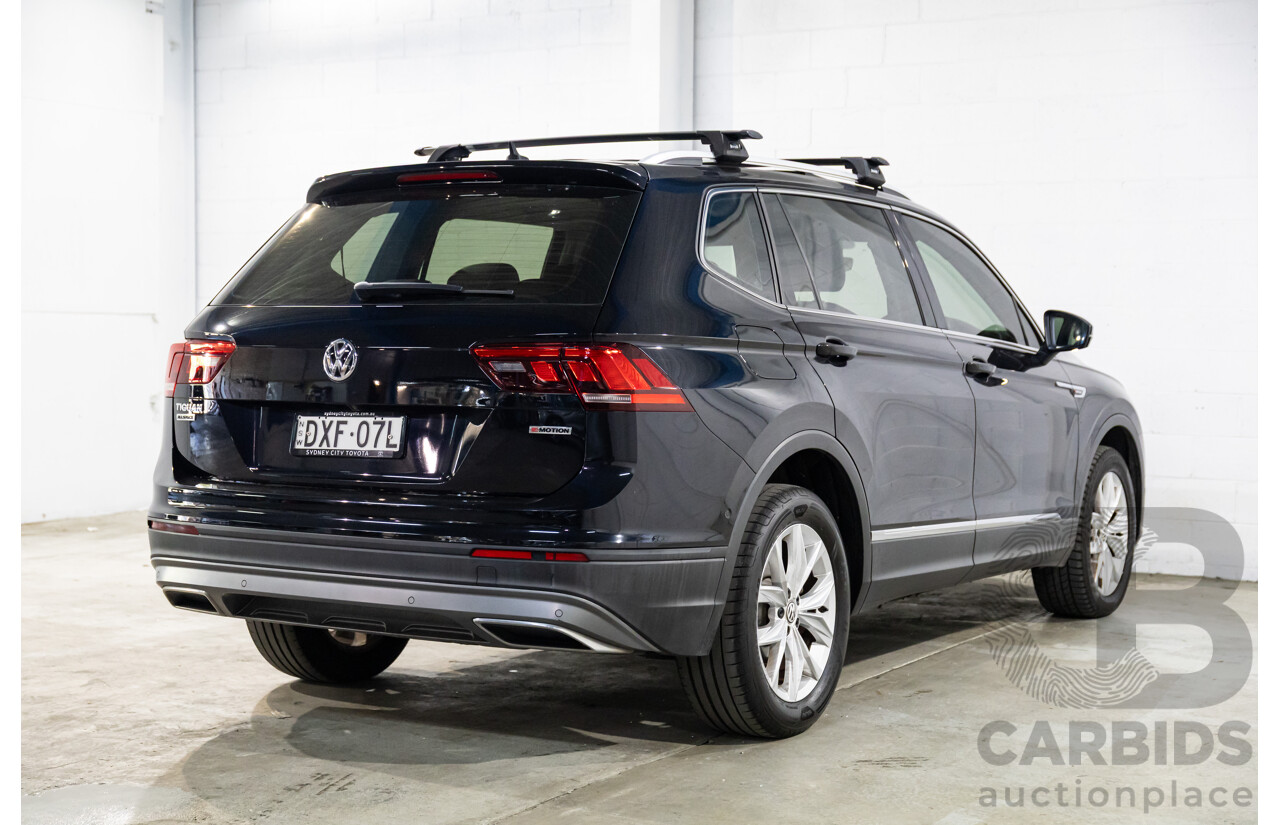 06/2018 Volkswagen Tiguan Allspace 132 TSI Comfortline (FWD) 5NA MY18 4d Wagon Deep Black Pearl Turbo 2.0L - 7 Seater
