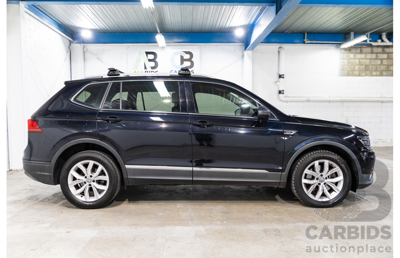 06/2018 Volkswagen Tiguan Allspace 132 TSI Comfortline (FWD) 5NA MY18 4d Wagon Deep Black Pearl Turbo 2.0L - 7 Seater