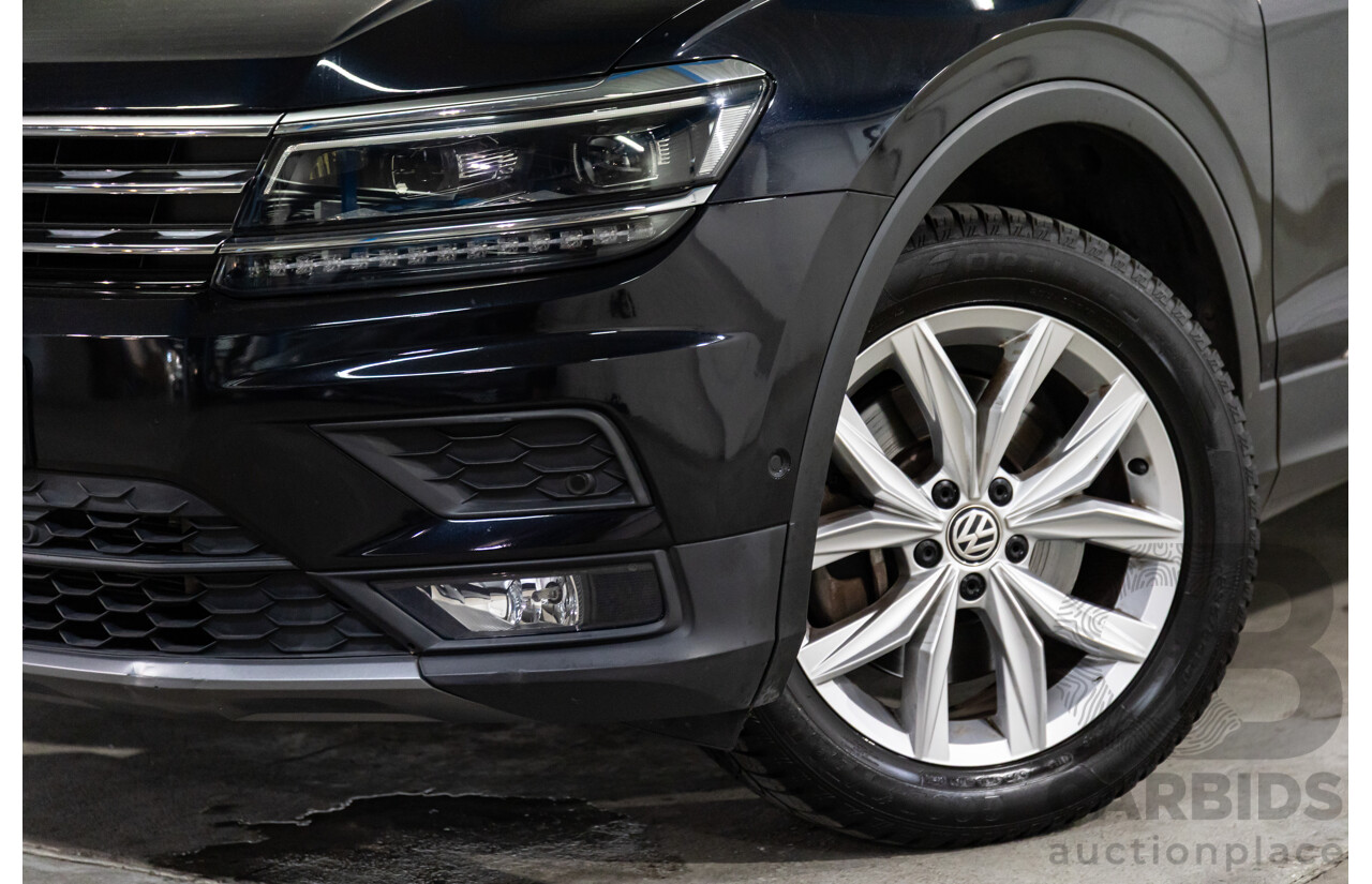 06/2018 Volkswagen Tiguan Allspace 132 TSI Comfortline (FWD) 5NA MY18 4d Wagon Deep Black Pearl Turbo 2.0L - 7 Seater