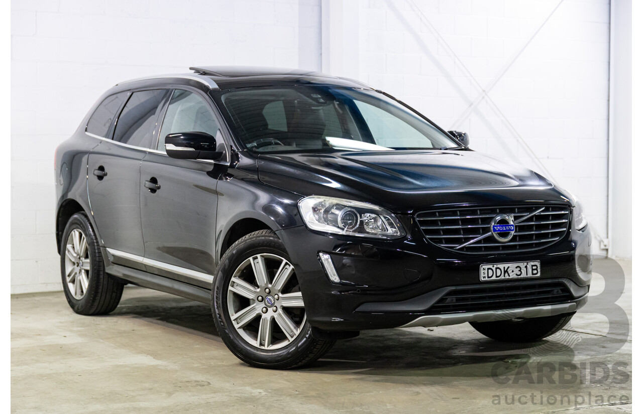 02/2016 Volvo XC60 T5 Luxury (FWD) DZ MY16 4d Wagon Onyx Black Turbo 2.0L