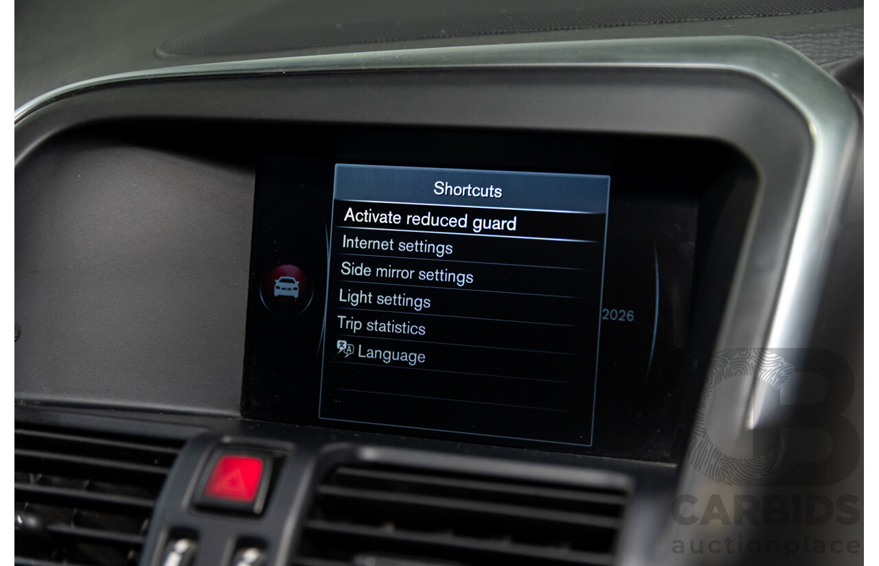 02/2016 Volvo XC60 T5 Luxury (FWD) DZ MY16 4d Wagon Onyx Black Turbo 2.0L