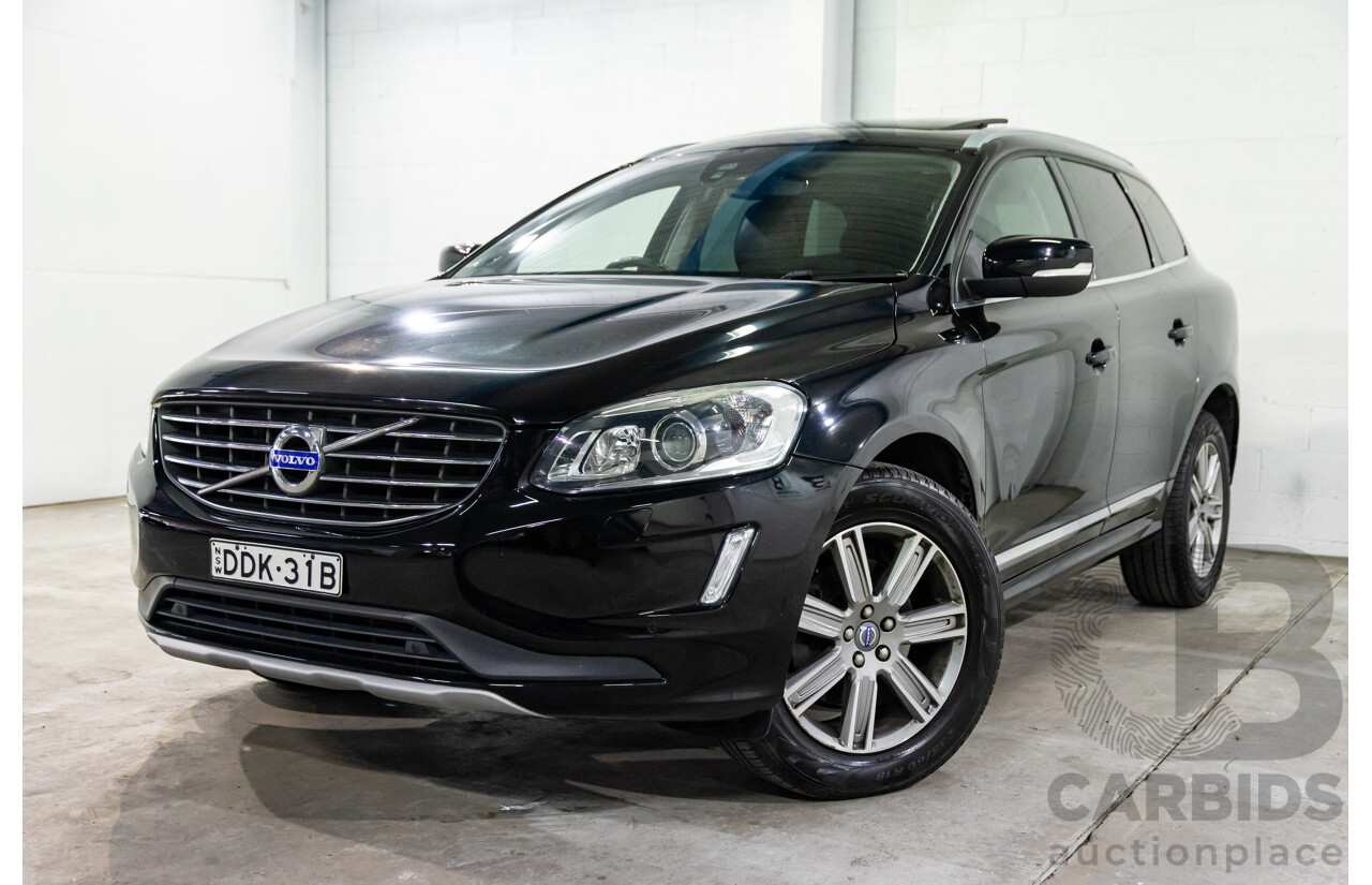 02/2016 Volvo XC60 T5 Luxury (FWD) DZ MY16 4d Wagon Onyx Black Turbo 2.0L