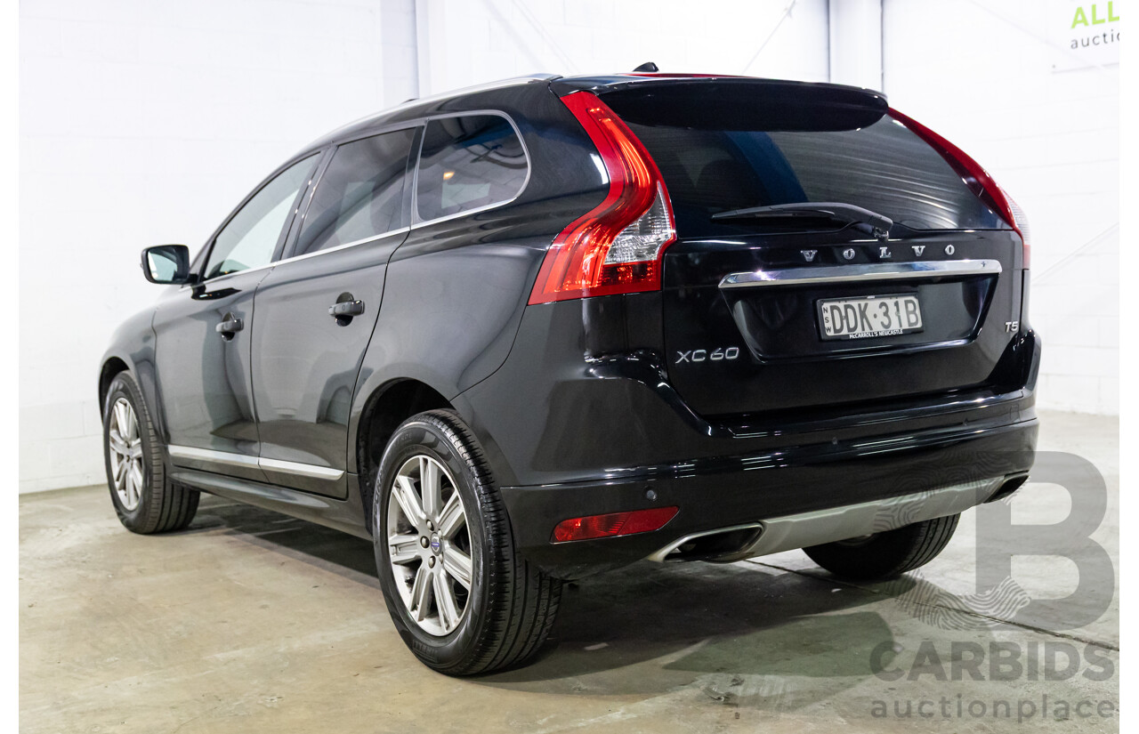02/2016 Volvo XC60 T5 Luxury (FWD) DZ MY16 4d Wagon Onyx Black Turbo 2.0L