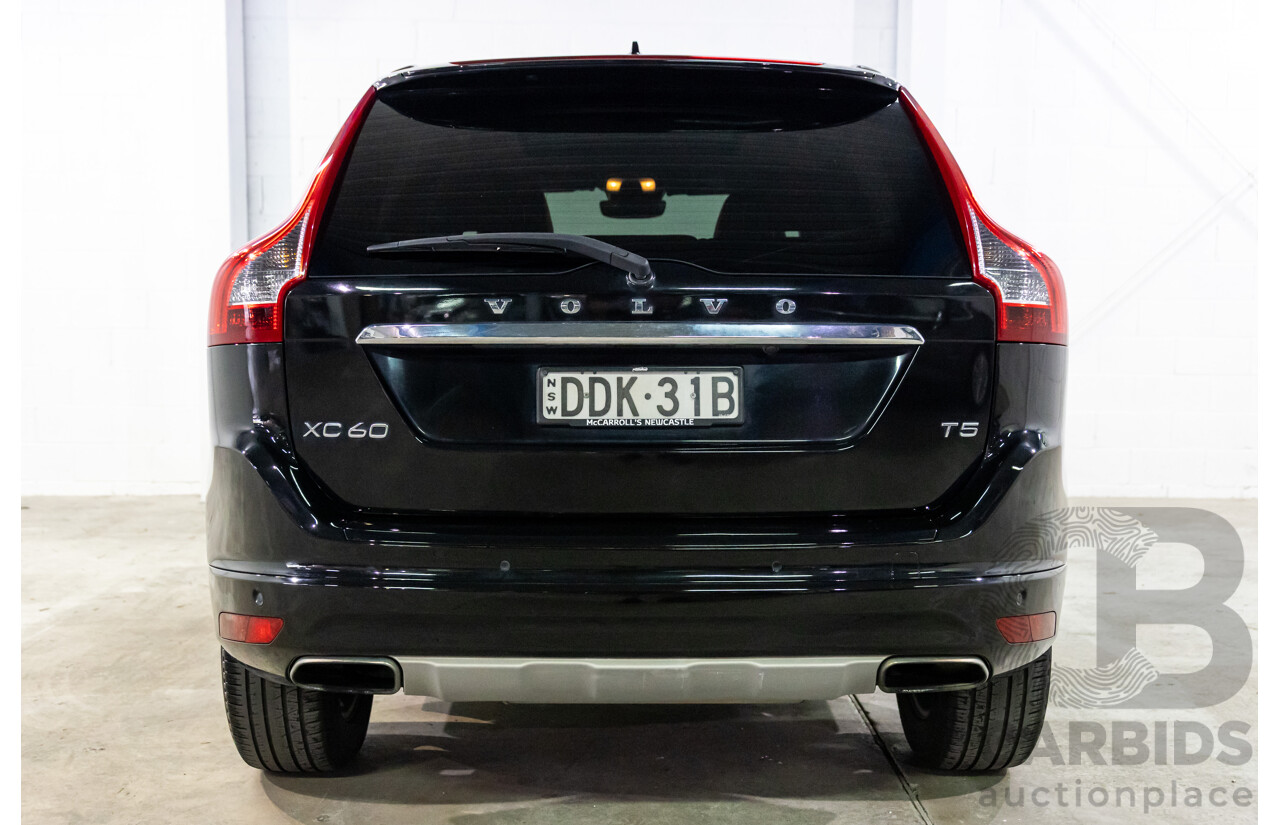 02/2016 Volvo XC60 T5 Luxury (FWD) DZ MY16 4d Wagon Onyx Black Turbo 2.0L