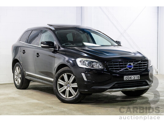 02/2016 Volvo XC60 T5 Luxury (FWD) DZ MY16 4d Wagon Onyx Black Turbo 2.0L