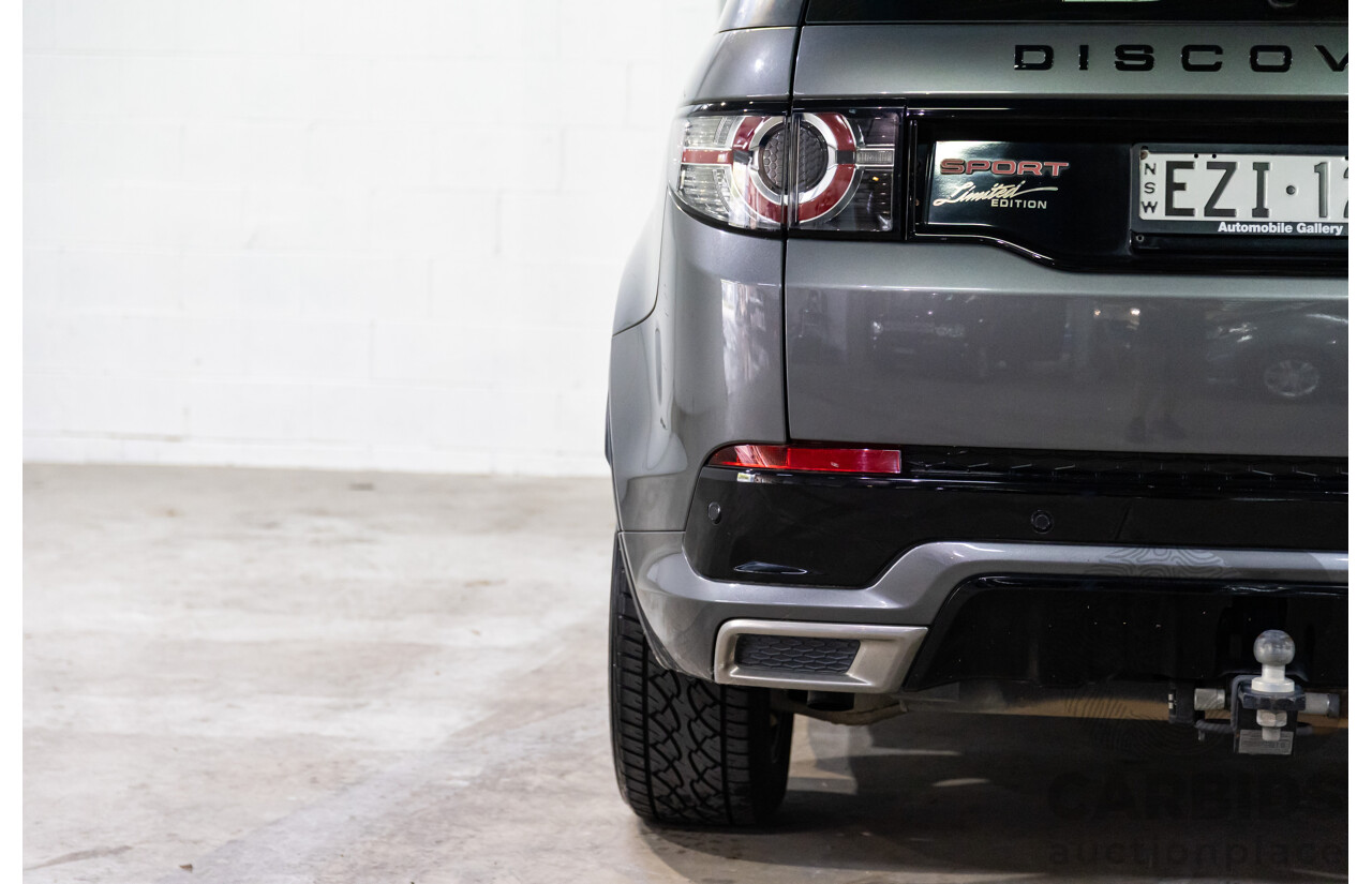02/2018 Land Rover Discovery Sport Si4 SE Dynamic Design Pack (177kW AWD) 5 Seat L550 MY18 4D Wagon Corris Grey Metallic/ Santorini Black Roof Turbo 2.0L