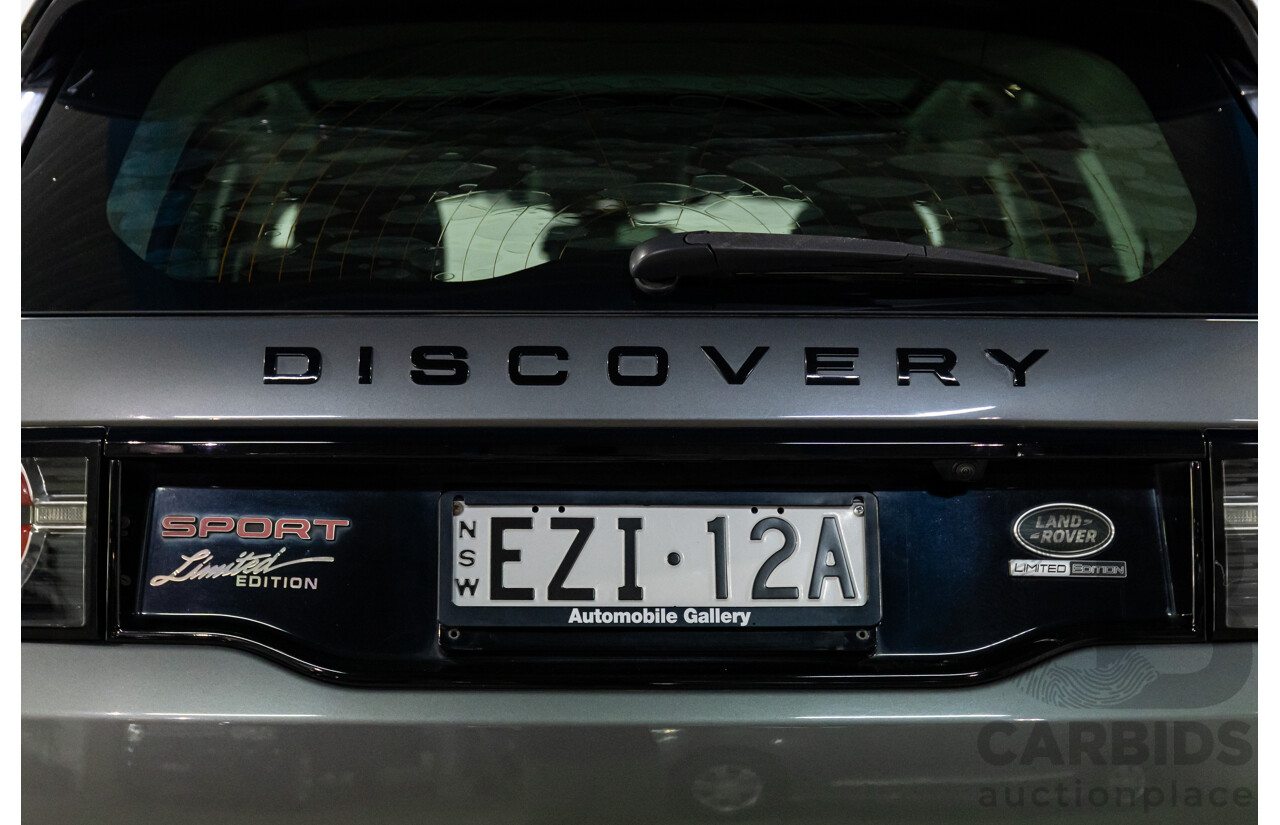 02/2018 Land Rover Discovery Sport Si4 SE Dynamic Design Pack (177kW AWD) 5 Seat L550 MY18 4D Wagon Corris Grey Metallic/ Santorini Black Roof Turbo 2.0L