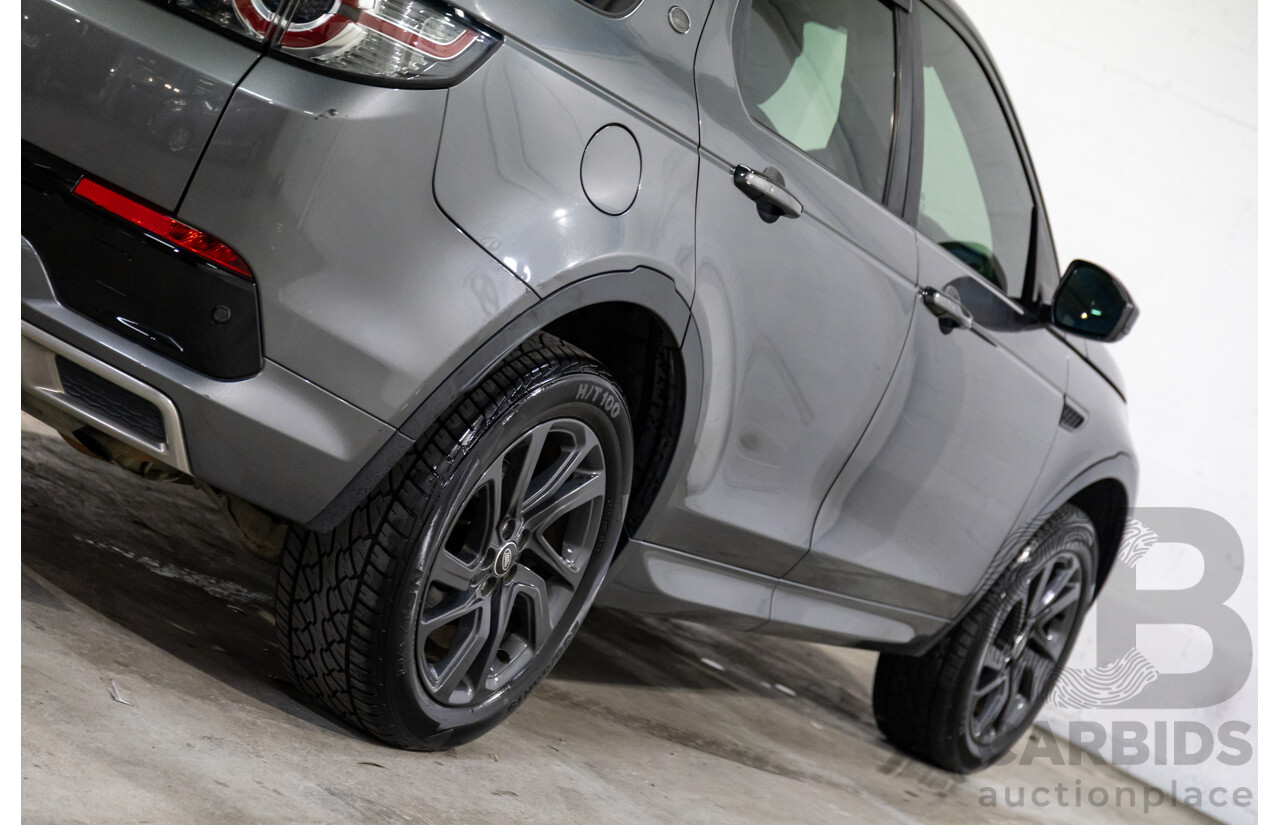 02/2018 Land Rover Discovery Sport Si4 SE Dynamic Design Pack (177kW AWD) 5 Seat L550 MY18 4D Wagon Corris Grey Metallic/ Santorini Black Roof Turbo 2.0L