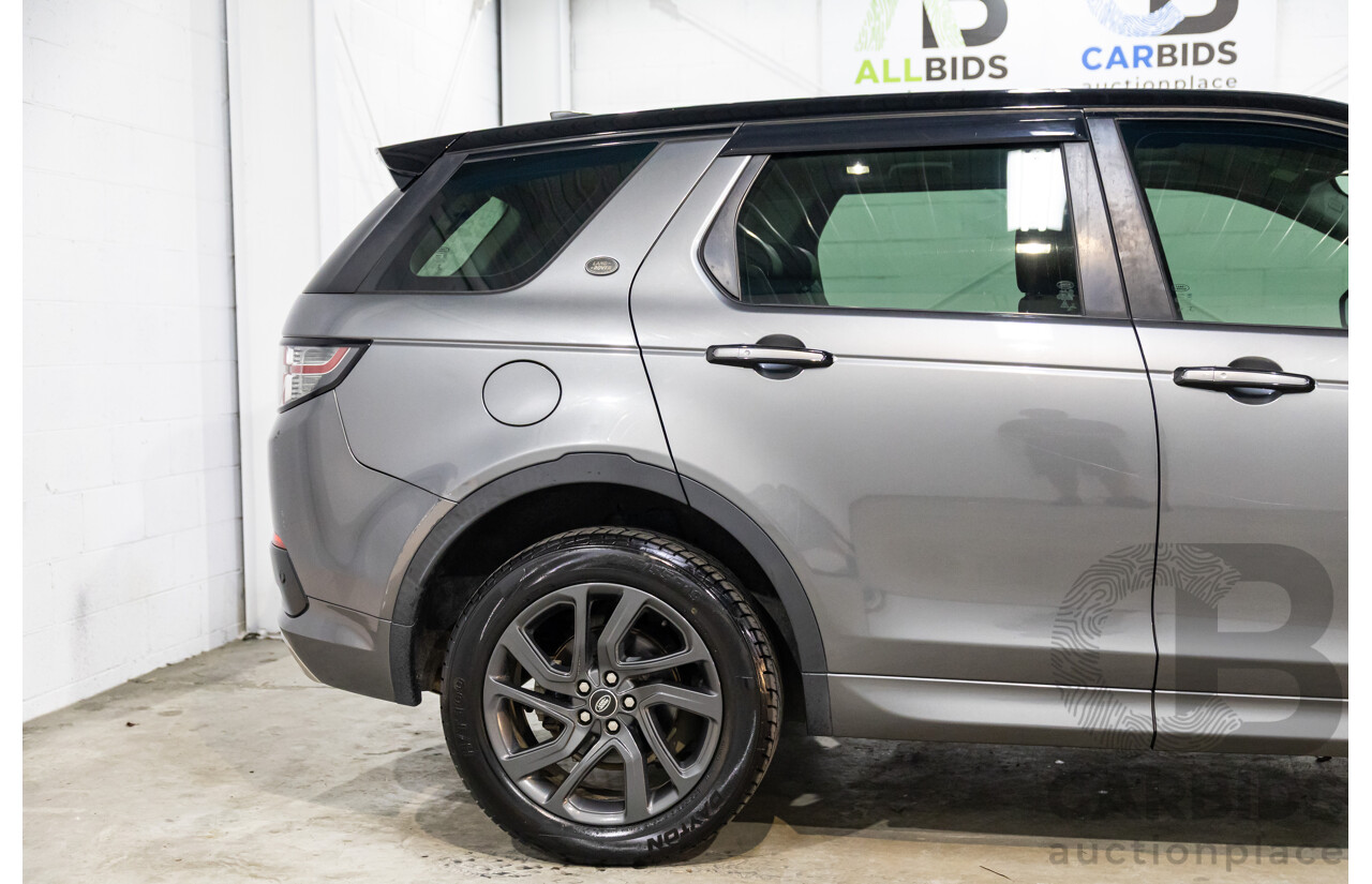 02/2018 Land Rover Discovery Sport Si4 SE Dynamic Design Pack (177kW AWD) 5 Seat L550 MY18 4D Wagon Corris Grey Metallic/ Santorini Black Roof Turbo 2.0L
